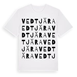 Vedtjära ordlek t-shirt – ekologisk bomull t-shirt från Pinshirt
