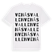 White t-shirt med Venåsvallen ordlek t-shirt