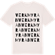 Vintage White t-shirt med Verkmyran ordlek t-shirt