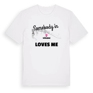 Någon i Vevlinge älskar mig t-shirt – ekologisk bomull t-shirt från Pinshirt