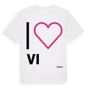 Jag älskar Vi t-shirt stort tryck – ekologisk bomull t-shirt från Pinshirt