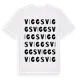 White t-shirt med Viggs ordlek t-shirt
