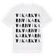 White t-shirt med Vikarkvarn ordlek t-shirt