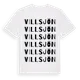 White t-shirt med Villsjön ordlek t-shirt