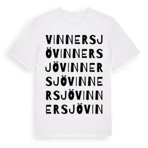 Vinnersjö ordlek t-shirt – ekologisk bomull t-shirt från Pinshirt