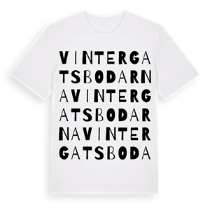 Vintergatsbodarna ordlek t-shirt – ekologisk bomull t-shirt från Pinshirt