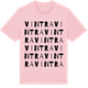 Pink Cotton t-shirt med Vintra ordlek t-shirt