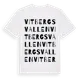 White t-shirt med Vitbergsvallen ordlek t-shirt