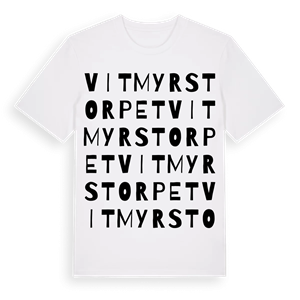 Vitmyrstorpet ordlek t-shirt – ekologisk bomull t-shirt från Pinshirt