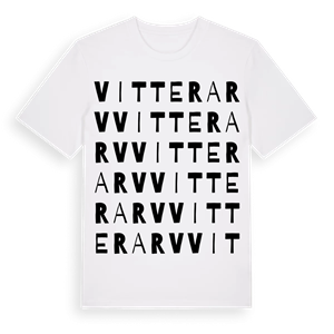 Vitterarv ordlek t-shirt – ekologisk bomull t-shirt från Pinshirt