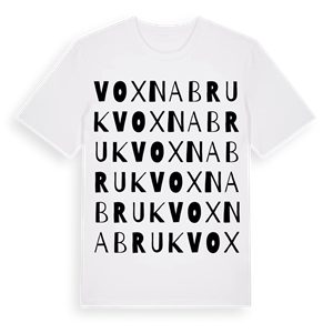 Voxnabruk ordlek t-shirt – ekologisk bomull t-shirt från Pinshirt