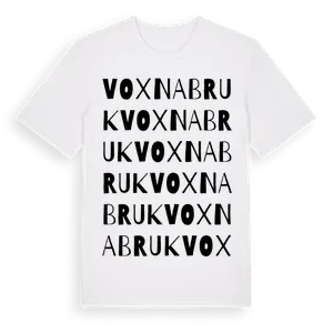 Voxnabruk ordlek t-shirt – ekologisk bomull t-shirt från Pinshirt