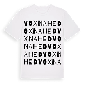 Voxnahed ordlek t-shirt – ekologisk bomull t-shirt från Pinshirt