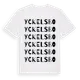 White t-shirt med Yckelsbo ordlek t-shirt