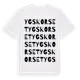 White t-shirt med Ygskorset ordlek t-shirt