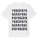 White t-shirt med Yssens ordlek t-shirt