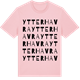 Pink Cotton t-shirt med Ytterhavra ordlek t-shirt