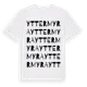 White t-shirt med Yttermyra ordlek t-shirt