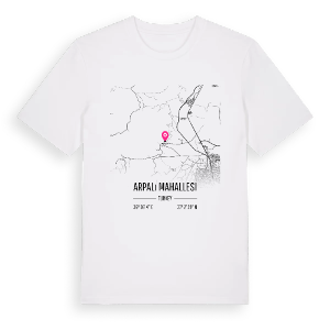 Arpalı Mahallesi karta t-shirt – ekologisk bomull t-shirt från Pinshirt