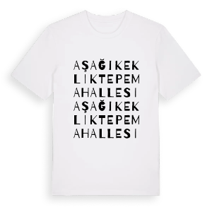 Aşağı Kekliktepe Mahallesi ordlek t-shirt – ekologisk bomull t-shirt från Pinshirt