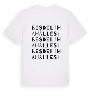 Beşdeli Mahallesi ordlek t-shirt – ekologisk bomull t-shirt från Pinshirt