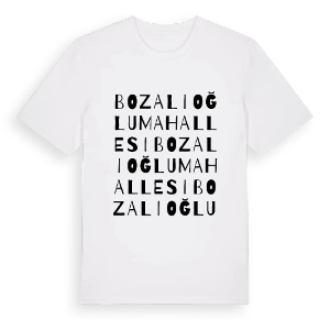 Bozalioğlu Mahallesi ordlek t-shirt – ekologisk bomull t-shirt från Pinshirt