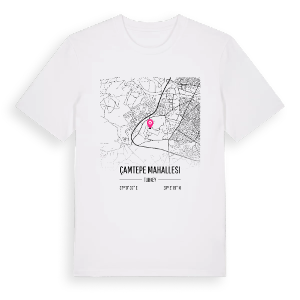 Çamtepe Mahallesi karta t-shirt – ekologisk bomull t-shirt från Pinshirt