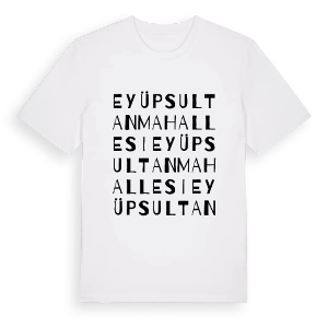Eyüp Sultan Mahallesi ordlek t-shirt – ekologisk bomull t-shirt från Pinshirt