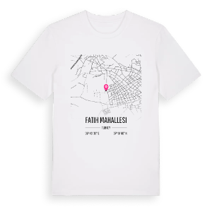 Fatih Mahallesi karta t-shirt – ekologisk bomull t-shirt från Pinshirt