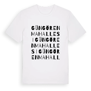 Güngören Mahallesi ordlek t-shirt – ekologisk bomull t-shirt från Pinshirt