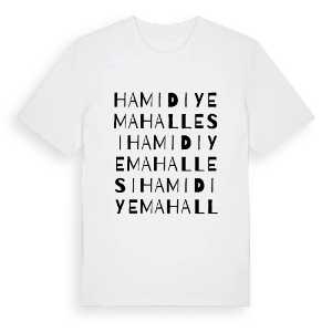 Hamidiye Mahallesi ordlek t-shirt – ekologisk bomull t-shirt från Pinshirt