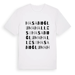 Hasanoğlu Mahallesi ordlek t-shirt – ekologisk bomull t-shirt från Pinshirt