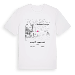 Hazımoğlu Mahallesi karta t-shirt – ekologisk bomull t-shirt från Pinshirt