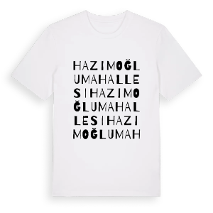 Hazımoğlu Mahallesi ordlek t-shirt – ekologisk bomull t-shirt från Pinshirt
