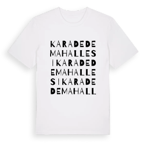 Karadede Mahallesi ordlek t-shirt – ekologisk bomull t-shirt från Pinshirt