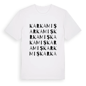 Karkamış ordlek t-shirt – ekologisk bomull t-shirt från Pinshirt