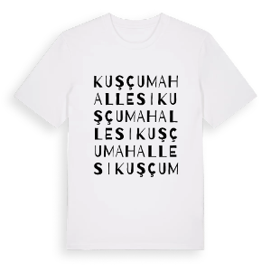 Kuşçu Mahallesi ordlek t-shirt – ekologisk bomull t-shirt från Pinshirt
