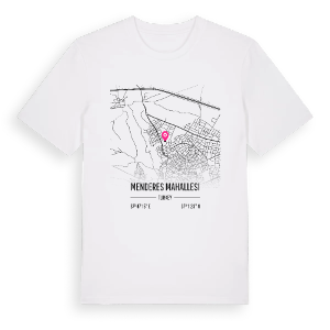 Menderes Mahallesi karta t-shirt – ekologisk bomull t-shirt från Pinshirt