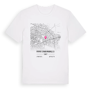 Mimar Sinan Mahallesi karta t-shirt – ekologisk bomull t-shirt från Pinshirt
