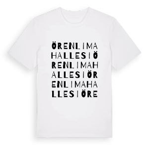 Örenli Mahallesi ordlek t-shirt – ekologisk bomull t-shirt från Pinshirt