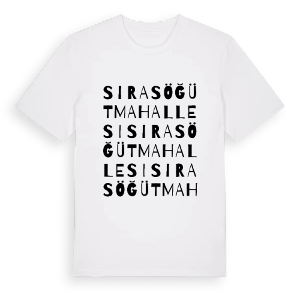 Sırasöğüt Mahallesi ordlek t-shirt – ekologisk bomull t-shirt från Pinshirt