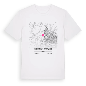Sancaktepe Mahallesi karta t-shirt – ekologisk bomull t-shirt från Pinshirt