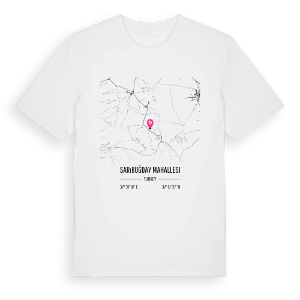 Sarıbuğday Mahallesi karta t-shirt – ekologisk bomull t-shirt från Pinshirt