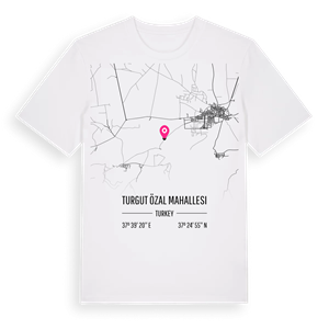 Turgut Özal Mahallesi karta t-shirt – ekologisk bomull t-shirt från Pinshirt