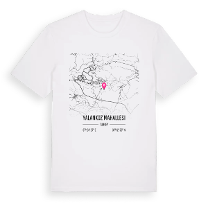 Yalankoz Mahallesi karta t-shirt – ekologisk bomull t-shirt från Pinshirt