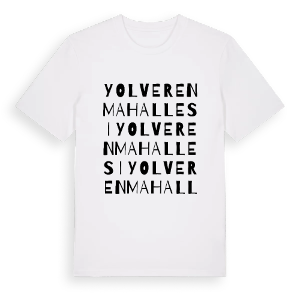 Yolveren Mahallesi ordlek t-shirt – ekologisk bomull t-shirt från Pinshirt