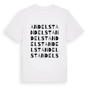 Andelst ordlek t-shirt – ekologisk bomull t-shirt från Pinshirt