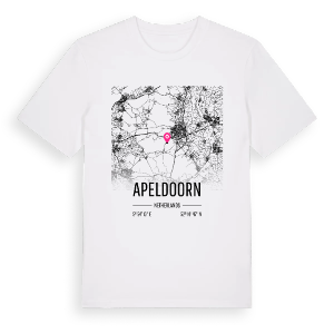 Apeldoorn karta t-shirt – ekologisk bomull t-shirt från Pinshirt