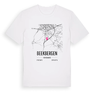 Beekbergen karta t-shirt – ekologisk bomull t-shirt från Pinshirt