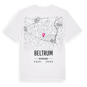 Beltrum karta t-shirt – ekologisk bomull t-shirt från Pinshirt